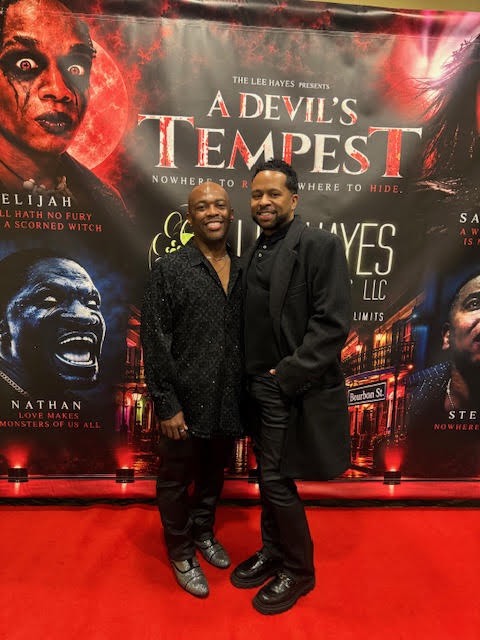 The Lee Hayes and Chris at the premiere